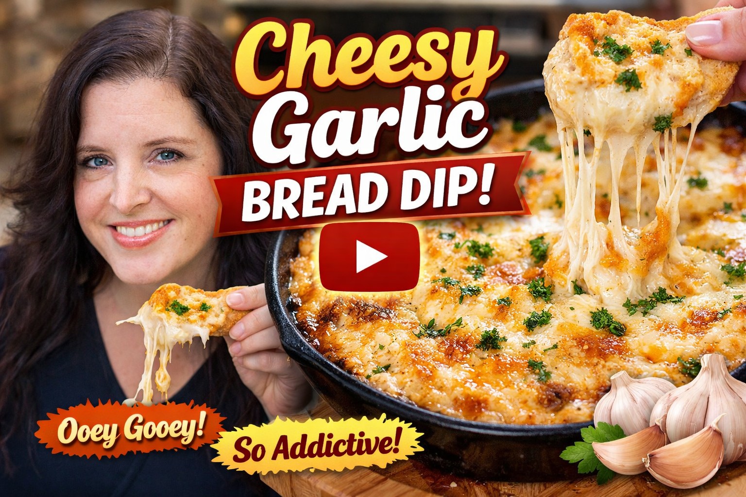 Ultimate Cheesy Garlic Bread Dip | Irresistible Party Appetizer