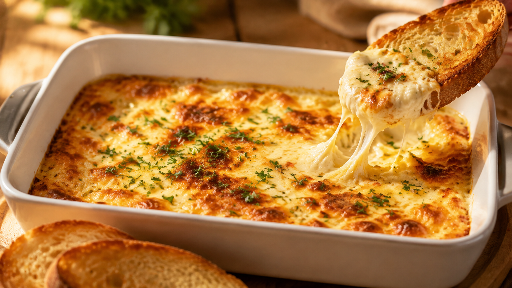Ultimate Cheesy Garlic Bread Dip | Irresistible Party Appetizer