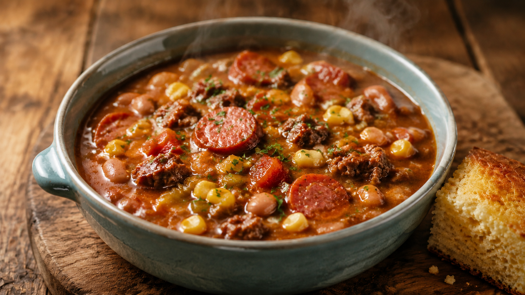 bowl of hearty cowboy stew
